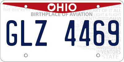 OH license plate GLZ4469