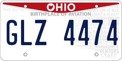 OH license plate GLZ4474