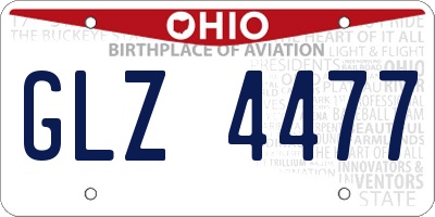 OH license plate GLZ4477