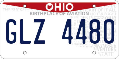 OH license plate GLZ4480
