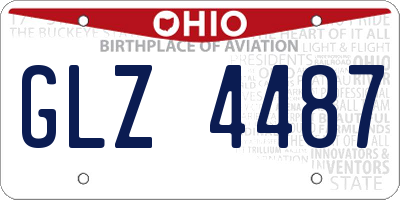 OH license plate GLZ4487