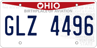 OH license plate GLZ4496