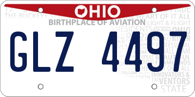 OH license plate GLZ4497
