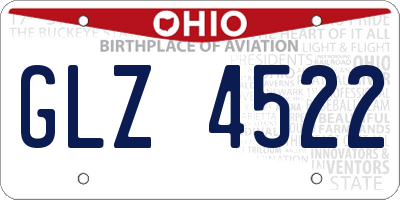OH license plate GLZ4522