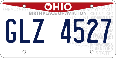 OH license plate GLZ4527