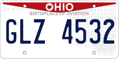 OH license plate GLZ4532