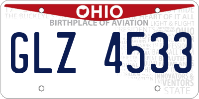 OH license plate GLZ4533