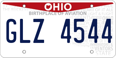 OH license plate GLZ4544