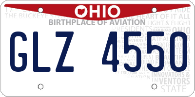 OH license plate GLZ4550