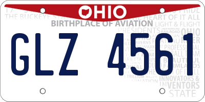 OH license plate GLZ4561