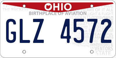 OH license plate GLZ4572