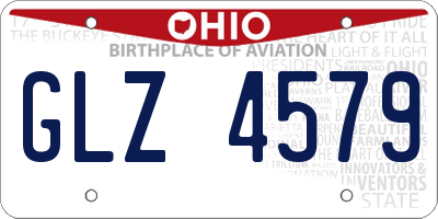 OH license plate GLZ4579