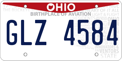 OH license plate GLZ4584