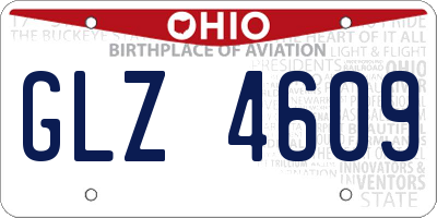 OH license plate GLZ4609