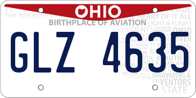 OH license plate GLZ4635