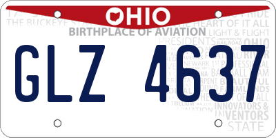 OH license plate GLZ4637