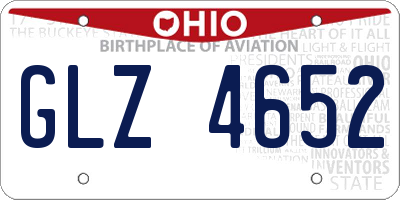 OH license plate GLZ4652