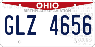 OH license plate GLZ4656