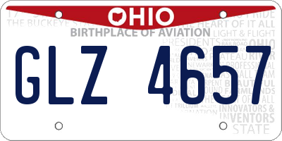 OH license plate GLZ4657