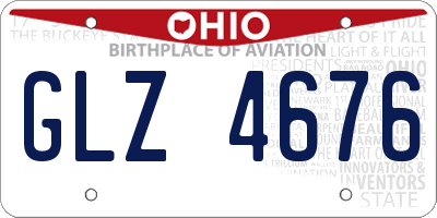 OH license plate GLZ4676