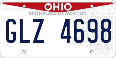 OH license plate GLZ4698