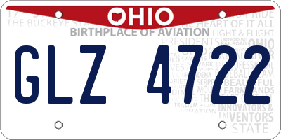 OH license plate GLZ4722