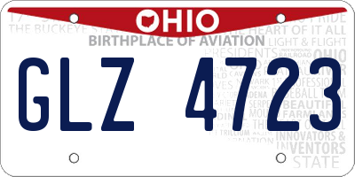 OH license plate GLZ4723
