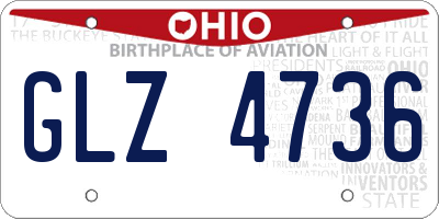 OH license plate GLZ4736