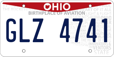 OH license plate GLZ4741