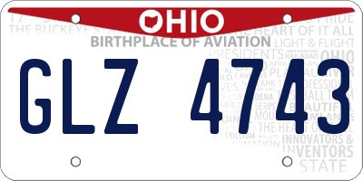 OH license plate GLZ4743