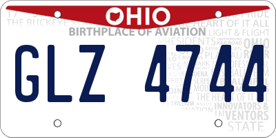 OH license plate GLZ4744