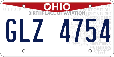 OH license plate GLZ4754
