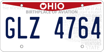 OH license plate GLZ4764