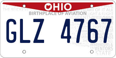 OH license plate GLZ4767
