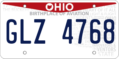 OH license plate GLZ4768