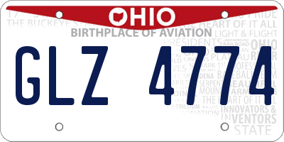 OH license plate GLZ4774
