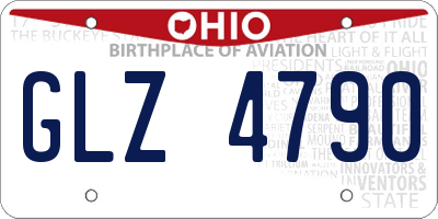 OH license plate GLZ4790