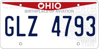 OH license plate GLZ4793
