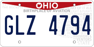 OH license plate GLZ4794