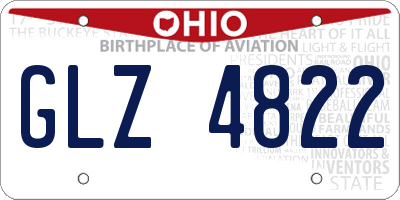 OH license plate GLZ4822