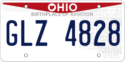 OH license plate GLZ4828