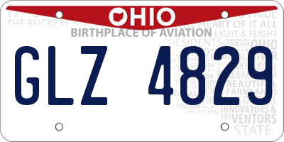 OH license plate GLZ4829