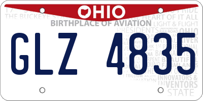OH license plate GLZ4835