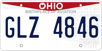 OH license plate GLZ4846