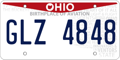 OH license plate GLZ4848