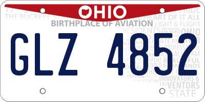 OH license plate GLZ4852