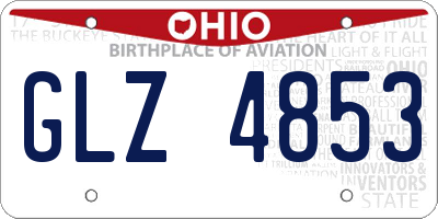 OH license plate GLZ4853