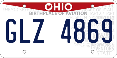 OH license plate GLZ4869