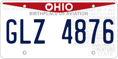 OH license plate GLZ4876