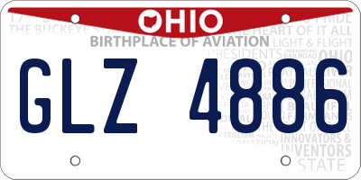 OH license plate GLZ4886